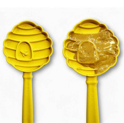 Lick Stick Hand-Held Interactive Enrichment Toys: Beehive Lick Stick - yellow