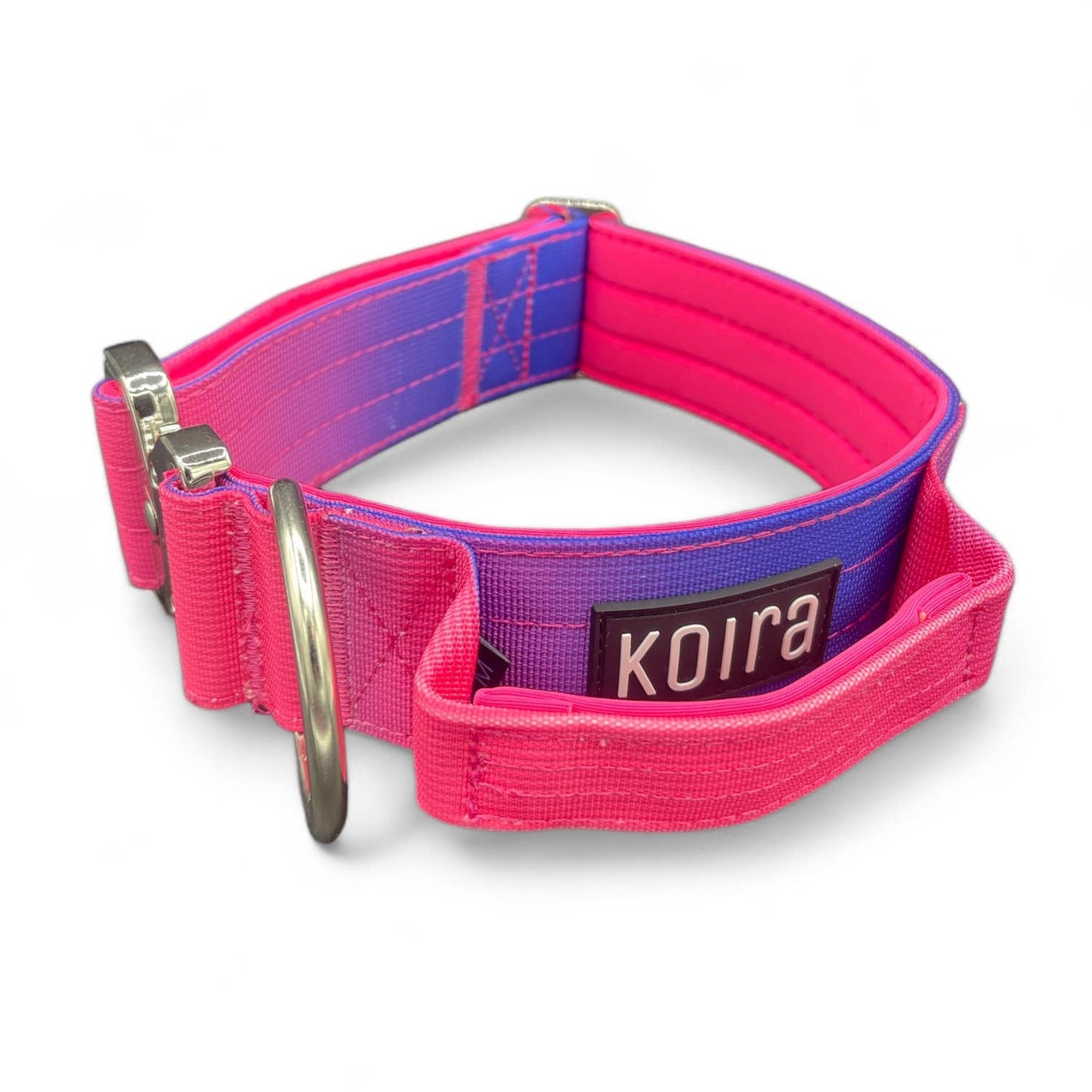 Tactical Dog Collar Pink to Purple Gradient (2"/ 5cm): Medium