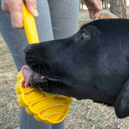Lick Stick Hand-Held Interactive Enrichment Toys: Flower Lick Stick - Light Blue