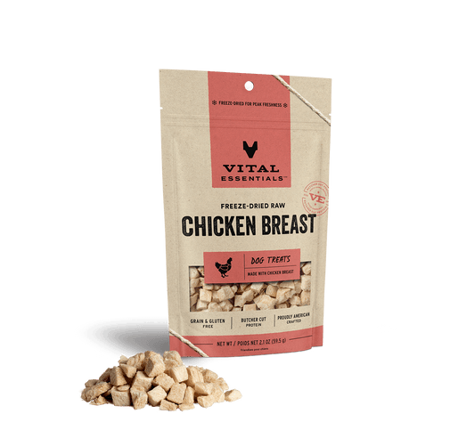 Vital Essentials Freeze-Dried Chicken Breast Dog Treats 2.1 oz