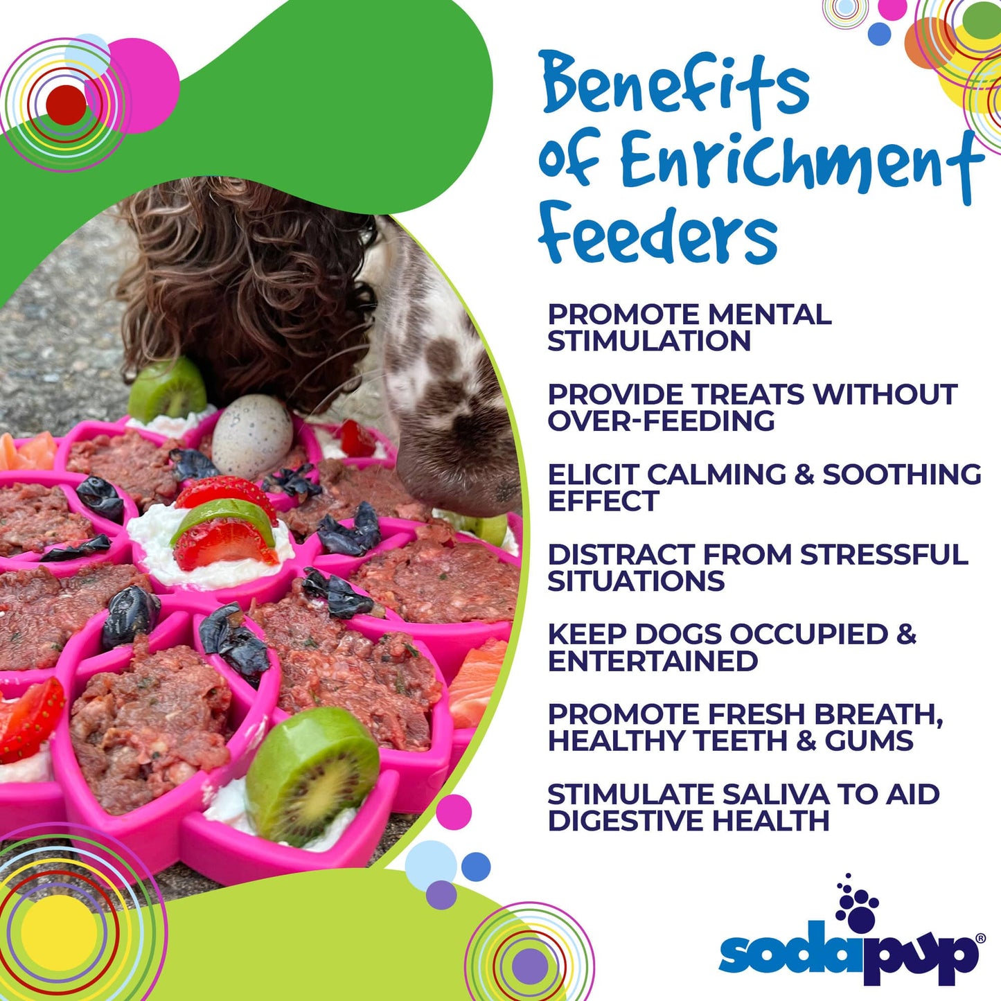 Mandala Design eTray Enrichment Tray for Dogs: Pink