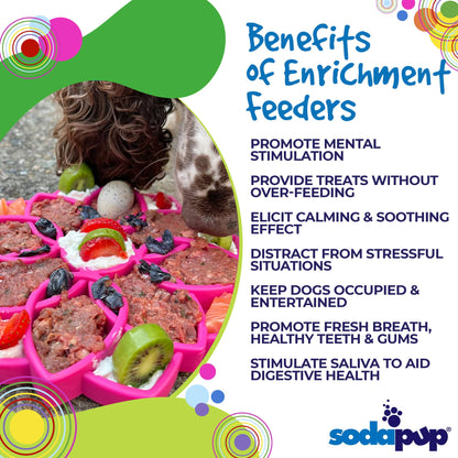 Mandala Design eTray Enrichment Tray for Dogs: Pink