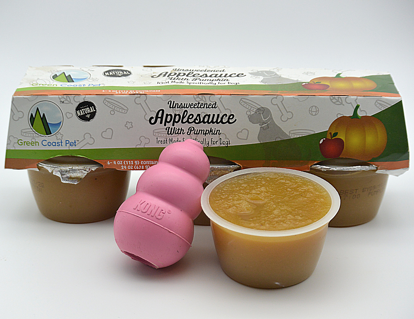 Unsweetened Applesauce with Pumpkin for Dogs 6 Pack 4 oz