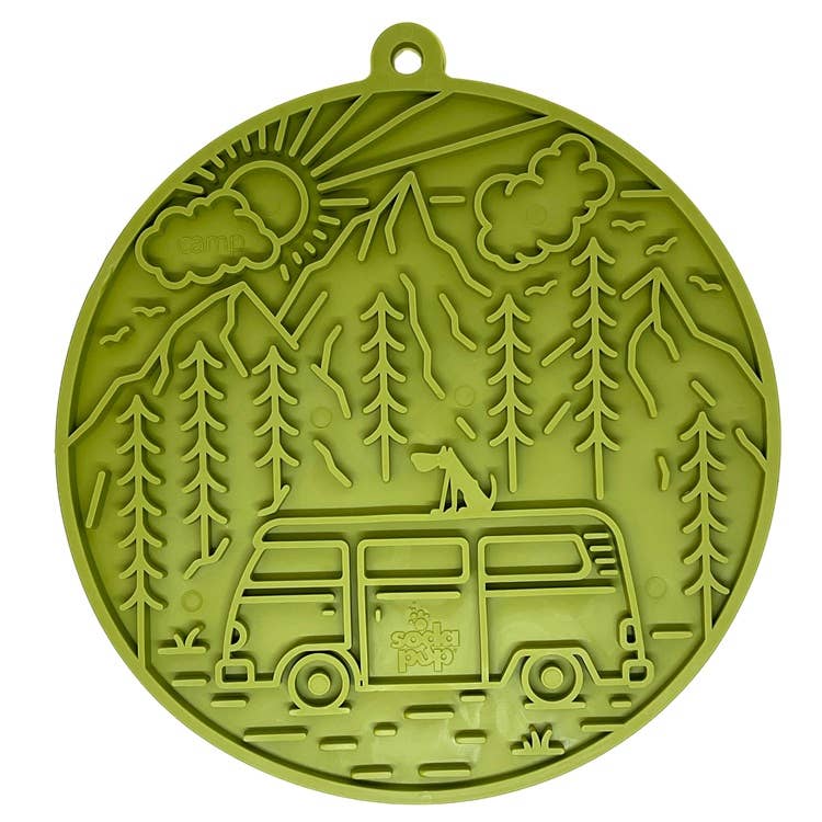 Camp eMat Enrichment Lick Mat With Suction Cups: Orange