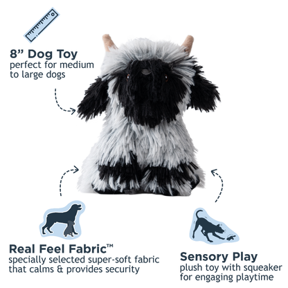 HIGHLAND SHEEP WITH SQUEAKER DOG TOY 8” | Tall Tails
