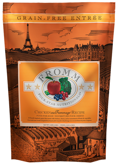 FROMM Four-Star Chicken Au Frommage Recipe Dry Dog Food, 4lb
