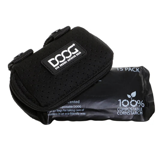 DOOG WALKIE POUCH BLACK NEOPRENE
