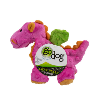 Dragons Squeaky Plush Dog Toy Pink Small | goDog