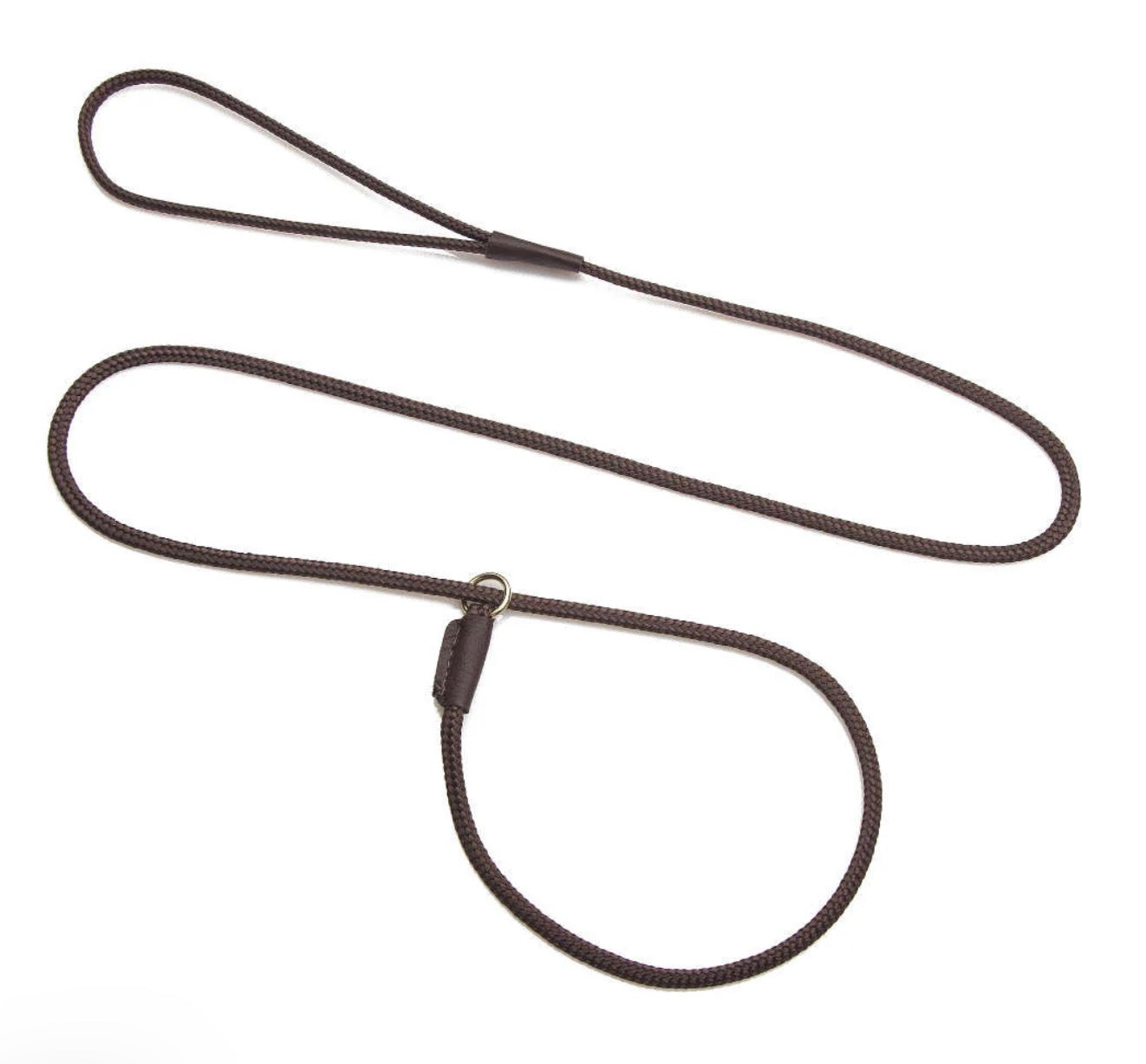 British Show Slip Lead - Dark Brown w/Tab
