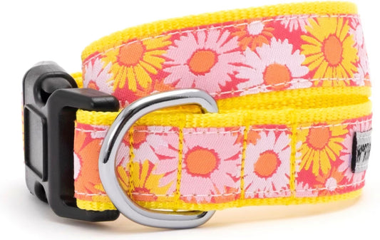 Preppy Floral Dog Collar, Pink | The Worthy Dog