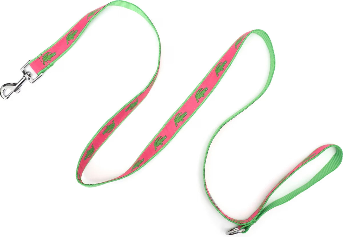 Alligators Lead Dog Leash, Pink | The Worthy Dog