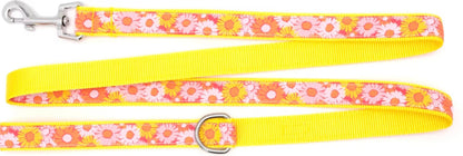 Preppy Floral Dog Leash, Pink | The Worthy Dog