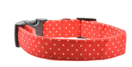 Red Pin Dot Collar | Dog Collar World