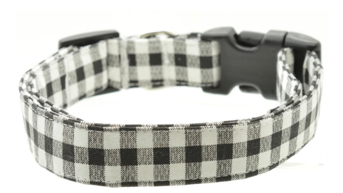 Black Gingham Collar | Dog Collar World