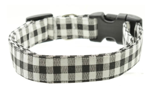 Black Gingham Collar | Dog Collar World