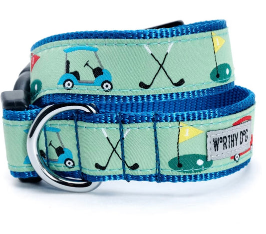 Golf Dog Collar, Green | The Worthy Dog