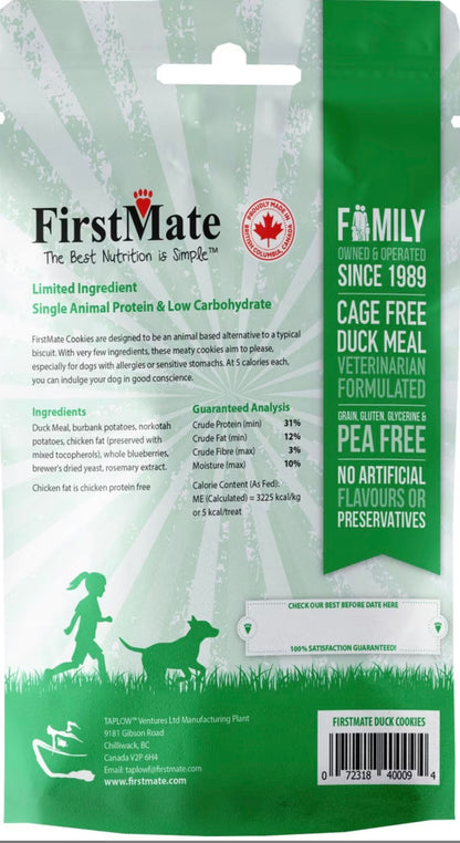 Cage Free Duck Meal & Blueberries Dog Treats | Firstmate