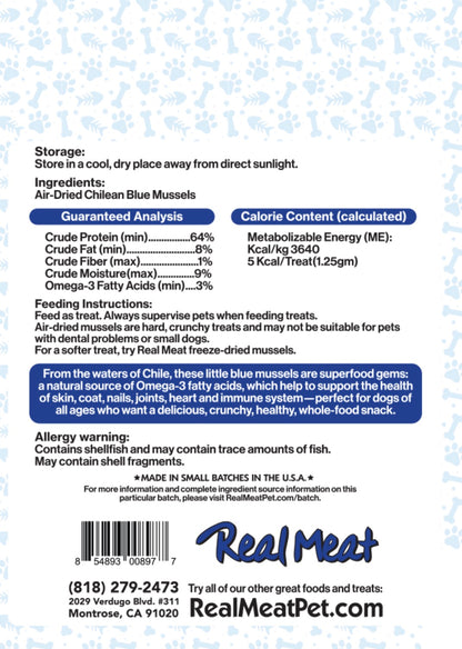 Real Meat Air-Dried Blue Mussels 3.6oz