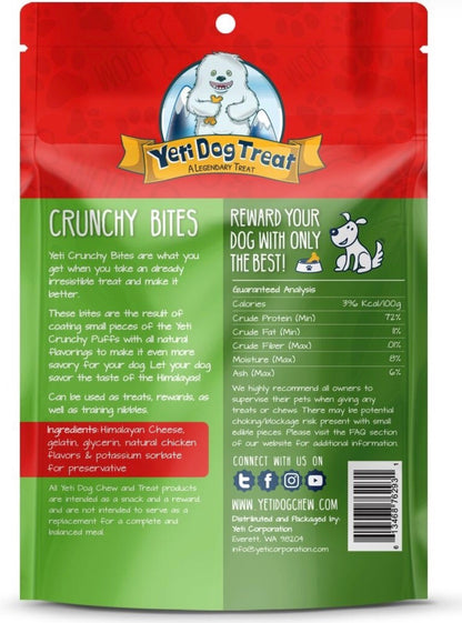 Yeti Dog Chew Pork Crunchy Bites Himalayan Yak Cheese Dog Treats, 4-oz bag