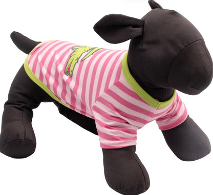 Al the Gator Tee Dog Shirt, Pink | The Worthy Dog