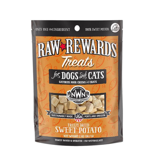 Northwest Naturals Raw Rewards Sweet Potato Freeze-Dried Dog & Cat Treats, 2-oz