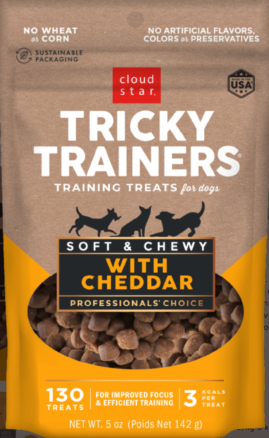 Tricky Trainers soft & chewy with cheddar 5oz.