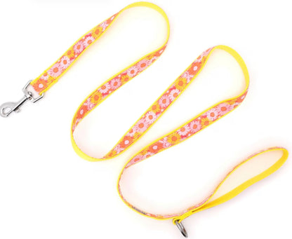 Preppy Floral Dog Leash, Pink | The Worthy Dog