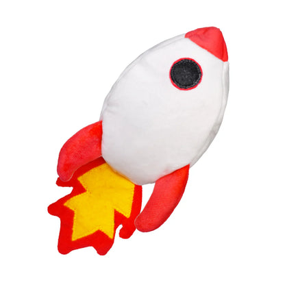 PATCHWORK PRICKLES ROCKETSHIP W/ ASTRONAUT