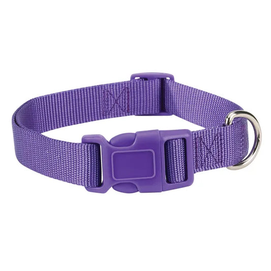 CASUAL CANINE NYLON COLLAR- PURPLE 6”-10”