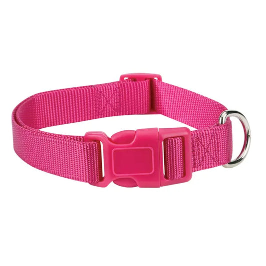CASUAL CANINE NYLON COLLAR-PINK 14”-20”