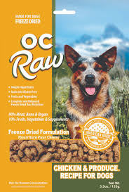 OC FREEZE DRIED RAW CHICKEN & PRODUCE