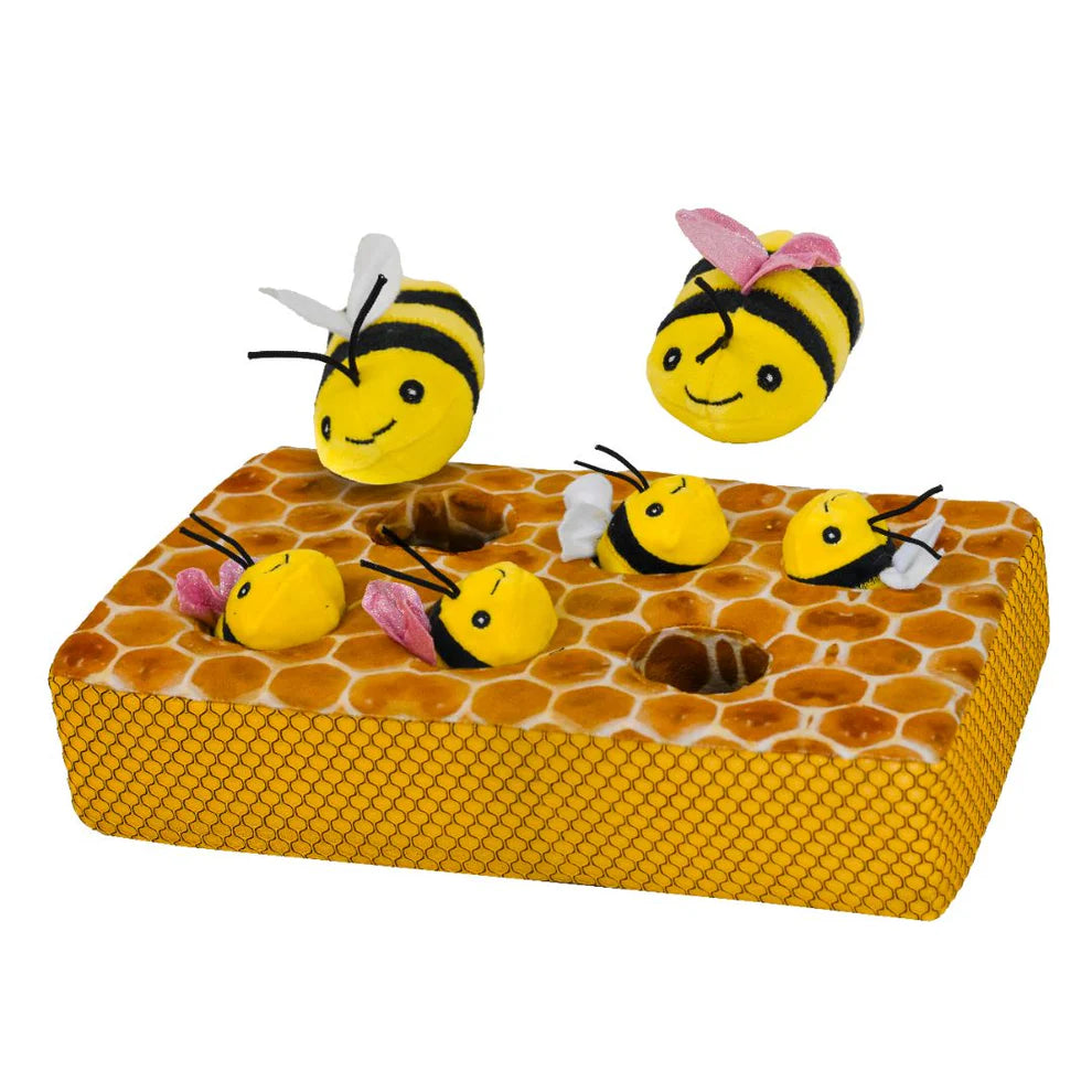 PATCHWORK THINKER BEES IN HONEYCOMB