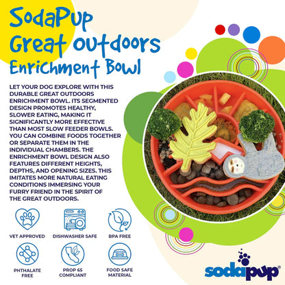 GREAT OUTDOORS DESIGN EBOWL ENRICHMENT SLOW FEEDER BOWL FOR DOGS