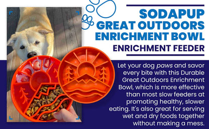 GREAT OUTDOORS DESIGN EBOWL ENRICHMENT SLOW FEEDER BOWL FOR DOGS