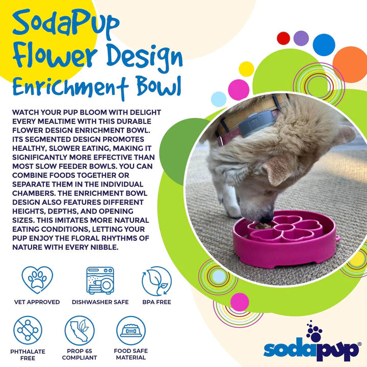 FLOWER DESIGN EBOWL ENRICHMENT SLOW FEEDER BOWL FOR DOGS