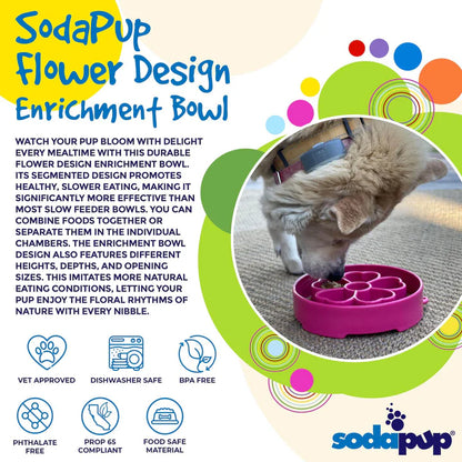FLOWER DESIGN EBOWL ENRICHMENT SLOW FEEDER BOWL FOR DOGS