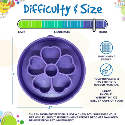 FLOWER DESIGN EBOWL ENRICHMENT SLOW FEEDER BOWL FOR DOGS