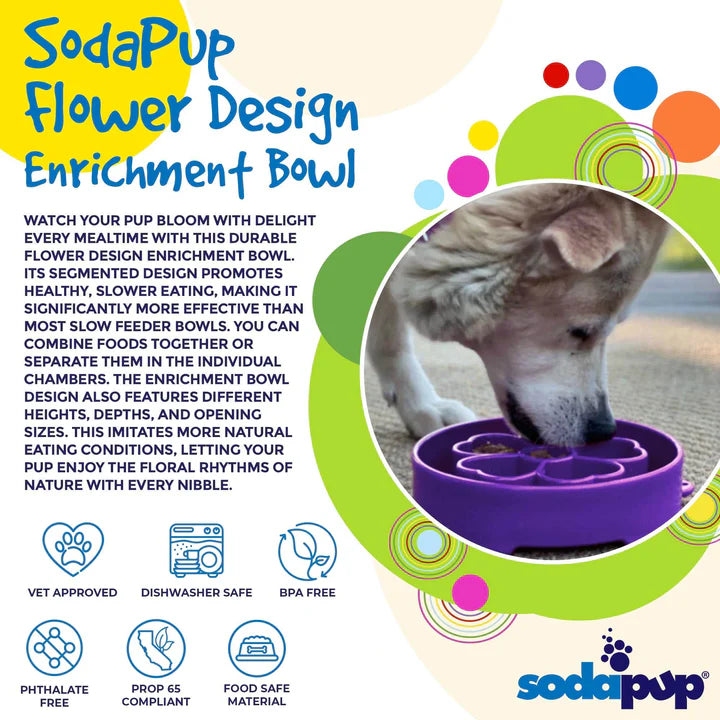 FLOWER DESIGN EBOWL ENRICHMENT SLOW FEEDER BOWL FOR DOGS