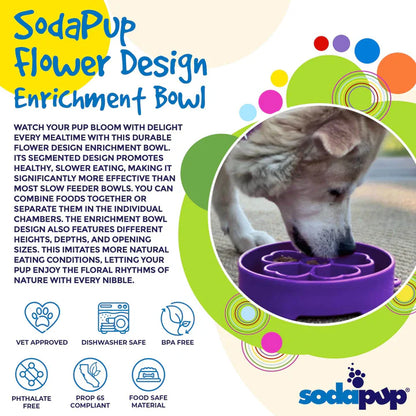 FLOWER DESIGN EBOWL ENRICHMENT SLOW FEEDER BOWL FOR DOGS