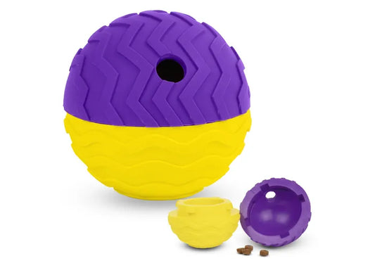 Tough & Tumble™ 2-Piece Treat Dispenser: Large Textured Ball | Brightkins