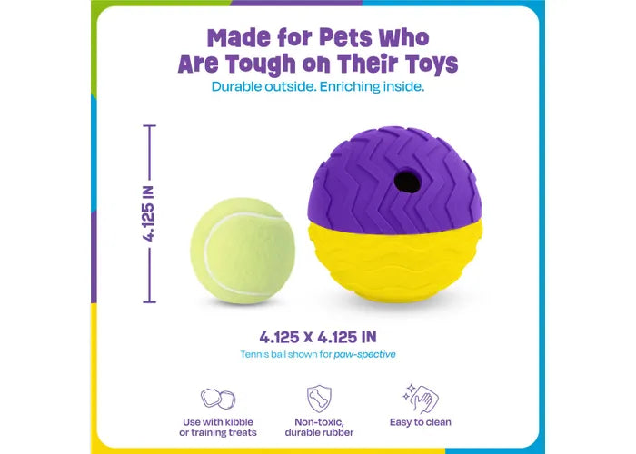 Tough & Tumble™ 2-Piece Treat Dispenser: Large Textured Ball | Brightkins