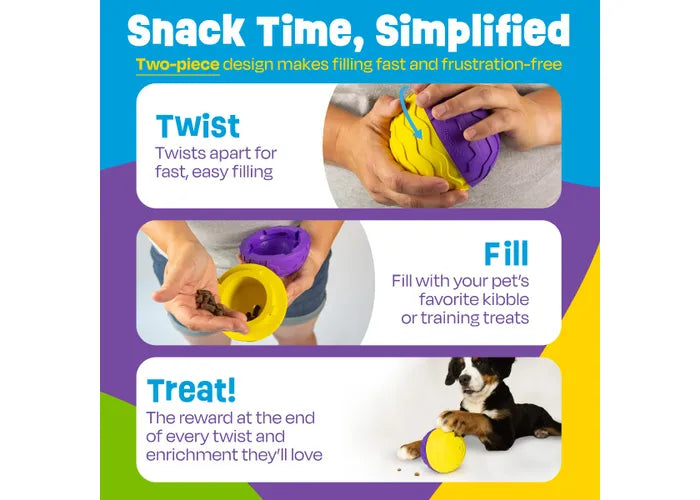 Tough & Tumble™ 2-Piece Treat Dispenser: Large Textured Ball | Brightkins