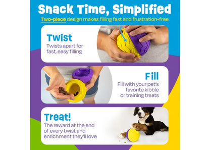 Tough & Tumble™ 2-Piece Treat Dispenser: Large Textured Ball | Brightkins