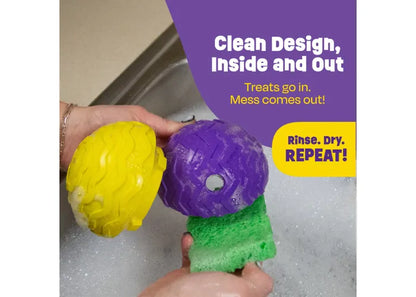 Tough & Tumble™ 2-Piece Treat Dispenser: Large Textured Ball | Brightkins
