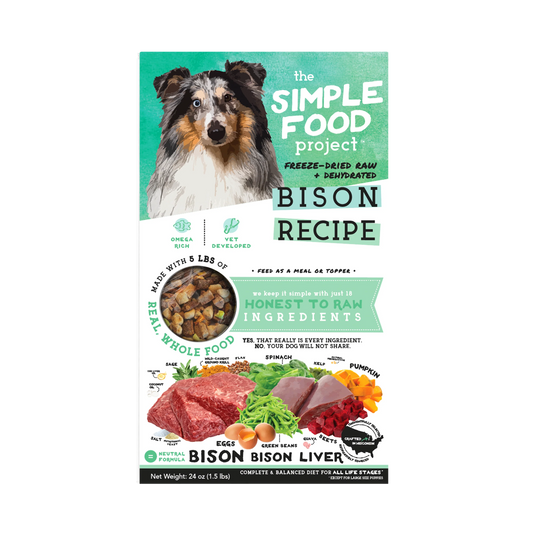 Bison Recipe Dog Food 24oz | Simple Food Project