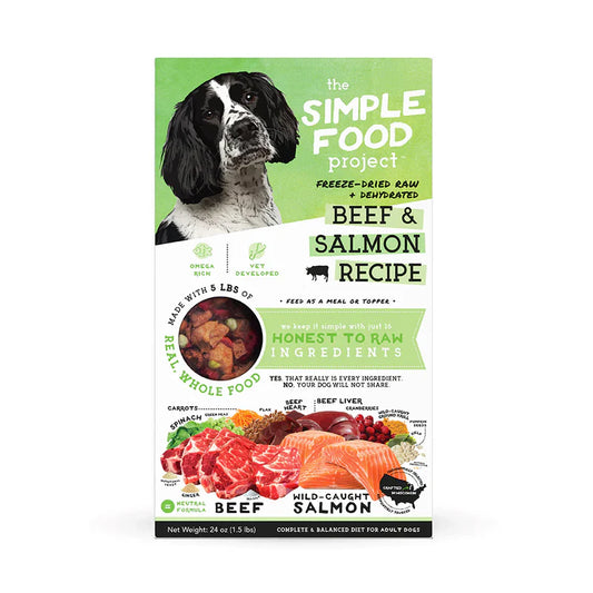 Beef & Salmon Recipe Dog Food 24oz | Simple Food Project
