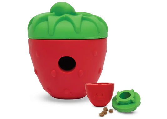 Tough & Tumble™ 2-Piece Treat Dispenser: Strawberry | Brightkins