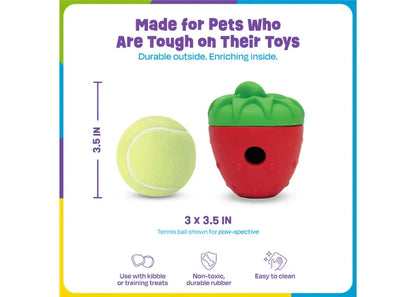 Tough & Tumble™ 2-Piece Treat Dispenser: Strawberry | Brightkins