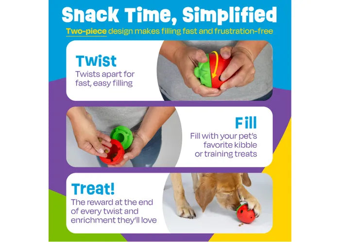 Tough & Tumble™ 2-Piece Treat Dispenser: Strawberry | Brightkins