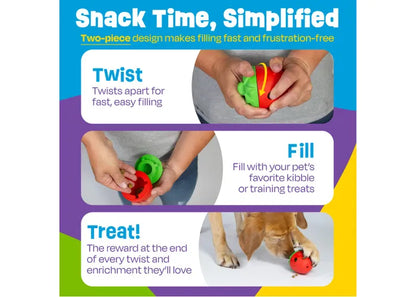 Tough & Tumble™ 2-Piece Treat Dispenser: Strawberry | Brightkins